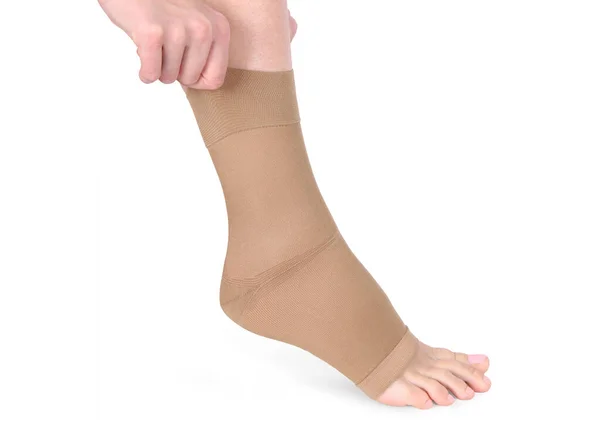 Orthopedic Ankle Brace Medical Ankle Bandage Medical Ankle Support Strap — Stock Photo, Image