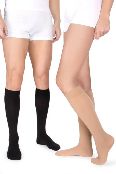 Geschlossene Waden Kompressionsstrümpfe Medizinische Strümpfe Strumpfhosen Socken Waden Und Ärmel — Stockfoto