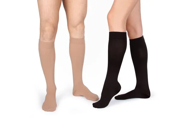 Closed Toe Calves Compression Hosiery Medical Stockings Tights Socks Calves — Stock Photo, Image