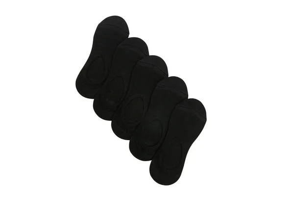 Schwarze Socken Isoliert Auf Weißem Hintergrund Ein Paar Socken Set — Stockfoto