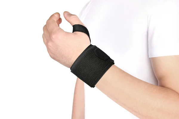 Elastic Wrist Bandage Orthopedic Medical Fitness Hand Bandage Elastic Wrist — Stock Photo, Image