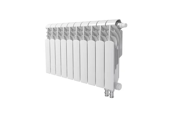 Mocup Calefacción Batería Del Radiador Blanco Sobre Fondo Blanco Plancha — Foto de Stock