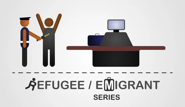Müfettiş kontrol sınırların kontrolü bir adama