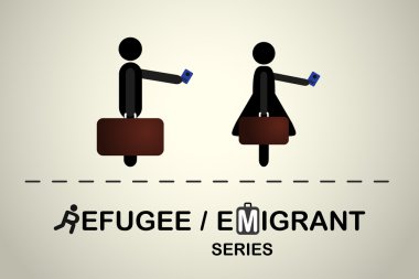 Çanta ve pasaport grubu