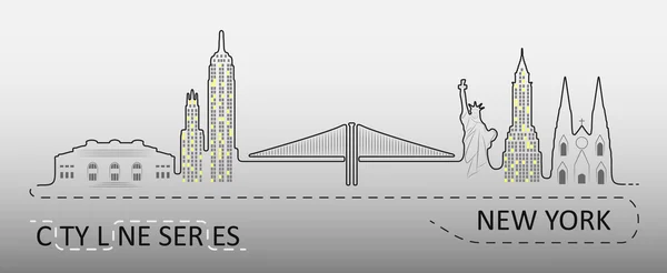 Populární New Yorku architektura Stock Ilustrace