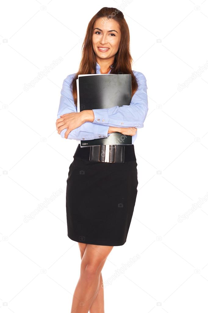 Office employee on a white background