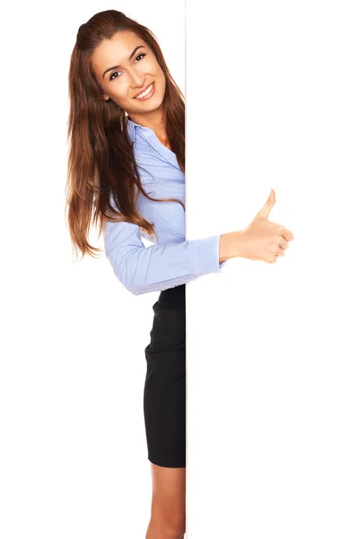 Ofis çalışanı arkasında bir beyaz tahta