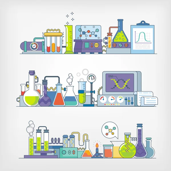 The laboratory glassware — Stock Vector