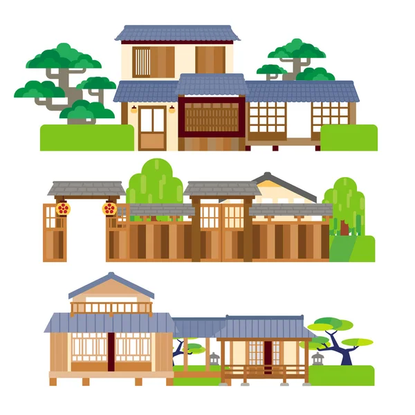 Het Japanse huis — Stockvector