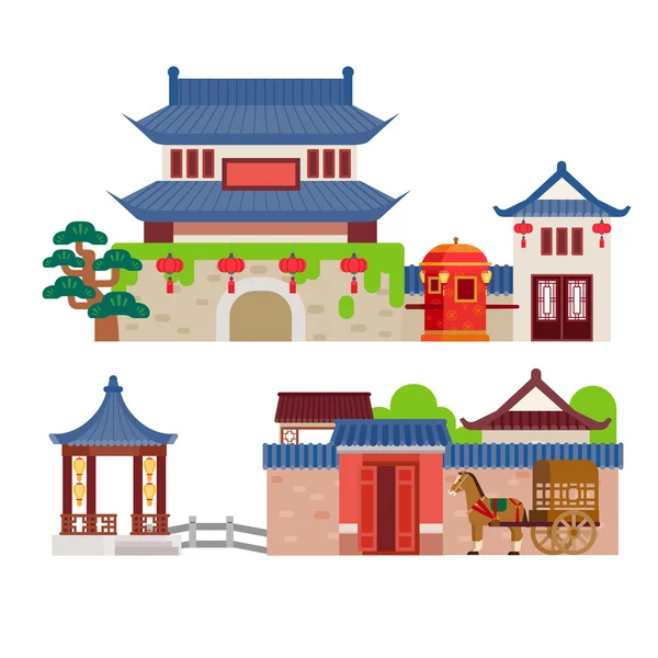 Vector of Chinese building — Stock Vector