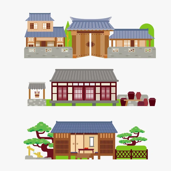 Vecteur de maison japonaise — Image vectorielle