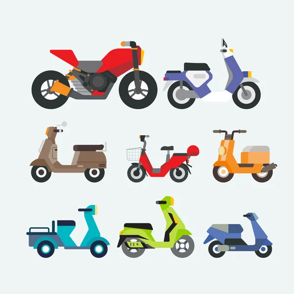 Motorrad und Motorroller — Stockvektor