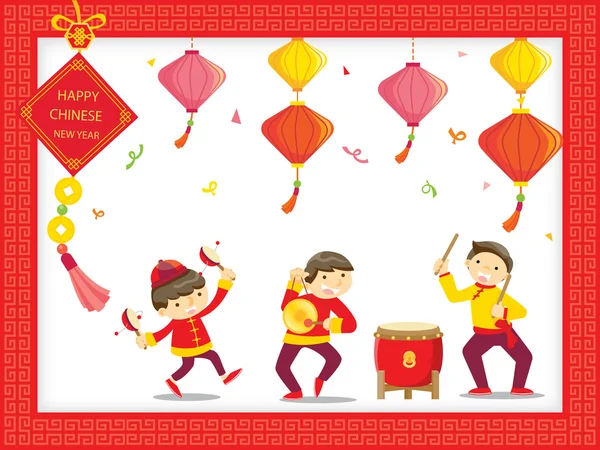 Nouvel an chinois célébrations — Image vectorielle