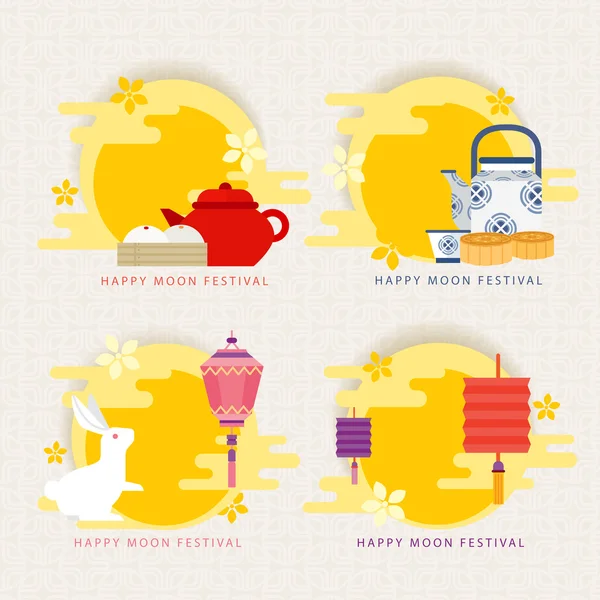 Moon Festival/kinesiska Mid-Autumn Festival — Stock vektor