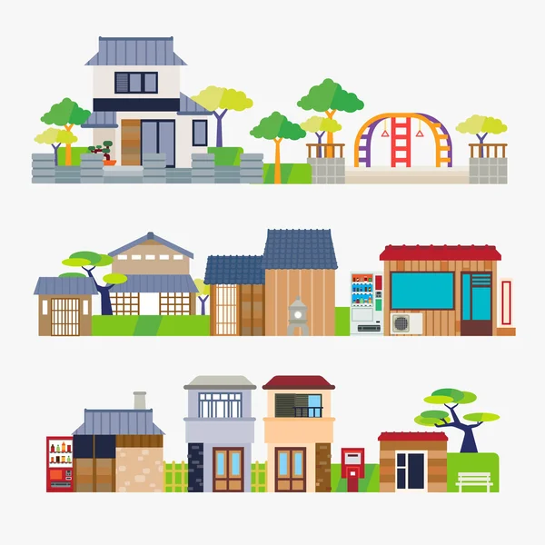 Japanse huis — Stockvector