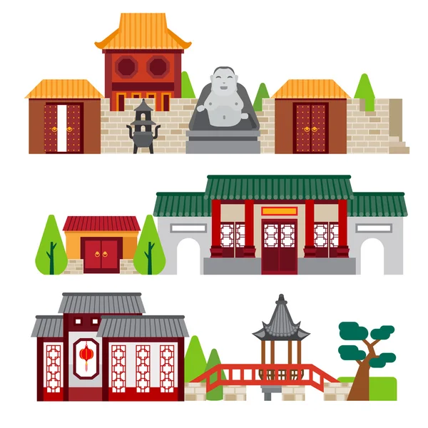 Templo chinês — Vetor de Stock