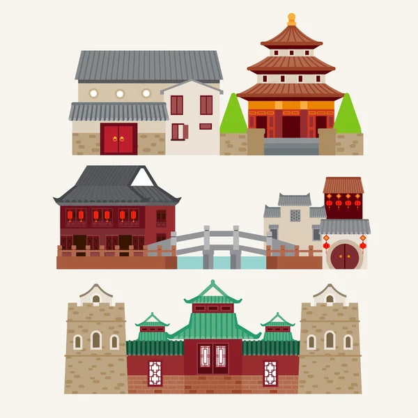 Vector of Chinatown — Stock Vector