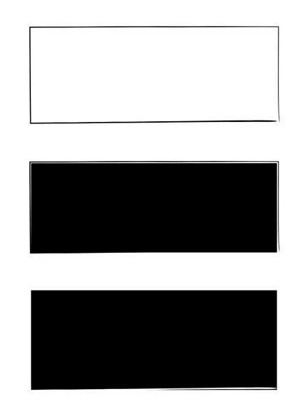 Grunge Black Frame Vektor Hintergrundset — Stockvektor