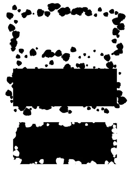 Grunge svart ram vektor bakgrund set — Stock vektor