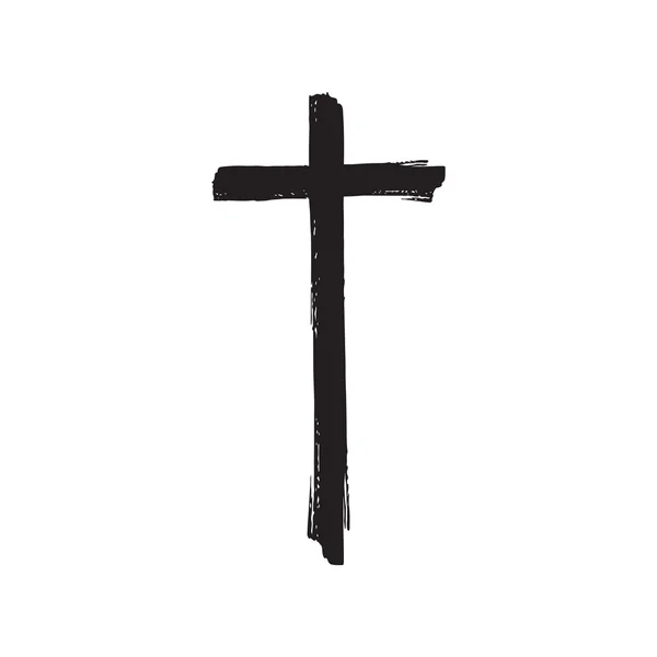 Christian çapraz grunge vektör çizim