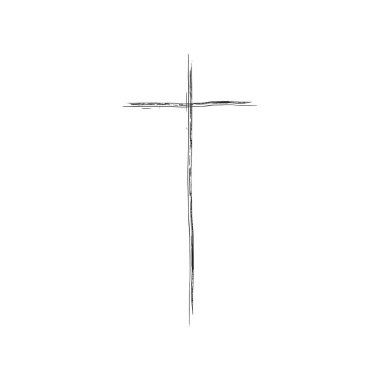Christian çapraz grunge vektör çizim