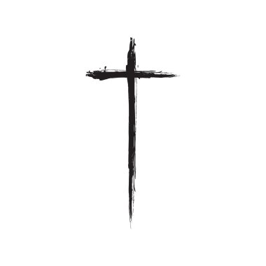 Christian çapraz grunge vektör çizim