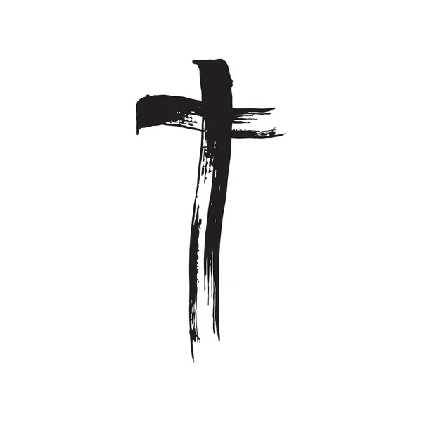 Christian çapraz grunge vektör çizim
