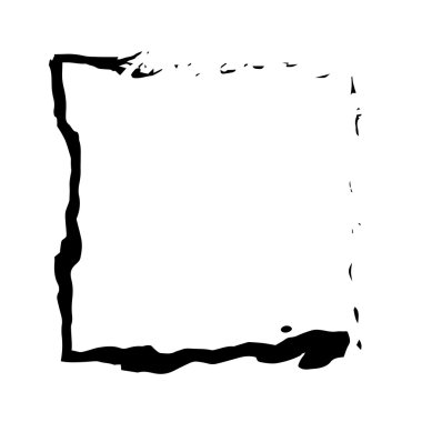 Kare kare fırça vektör grunge boya suluboya mürekkep