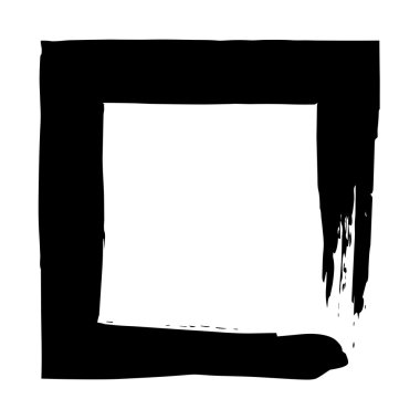 Kare kare fırça vektör grunge boya suluboya mürekkep