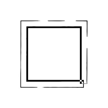 Kare kare fırça vektör grunge boya suluboya mürekkep