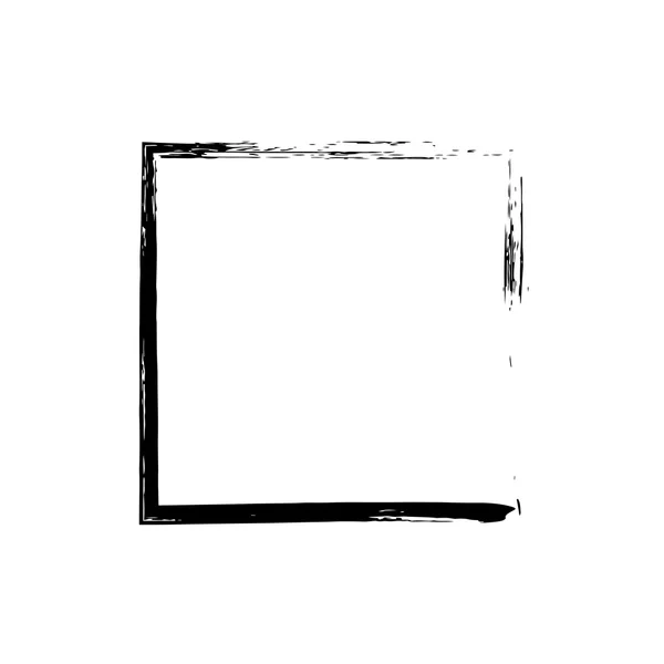 Square frame brush vector grunge paint watercolour ink — Stock vektor