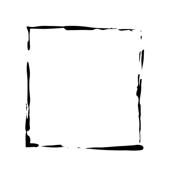 Квадратна рамка пензлик Векторна гранжева фарба акварельна фарба — стоковий вектор