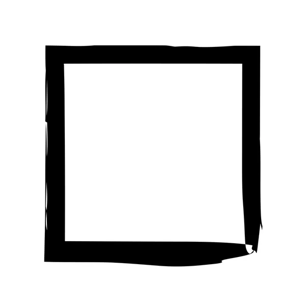 Квадратна рамка пензлик Векторна гранжева фарба акварельна фарба — стоковий вектор