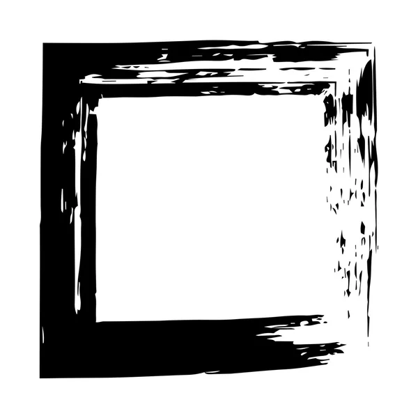 Square frame brush vector grunge paint watercolour ink — Stock vektor