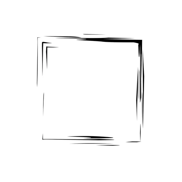 Čtvercový rámec štětec vektorové grunge malovat akvarel inkoustu — Stockový vektor