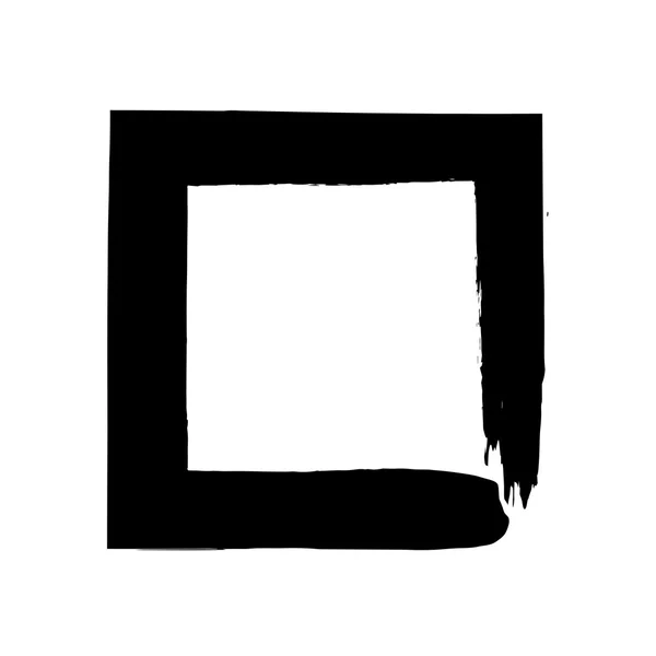 Square frame brush vector grunge paint watercolour ink — Stock vektor