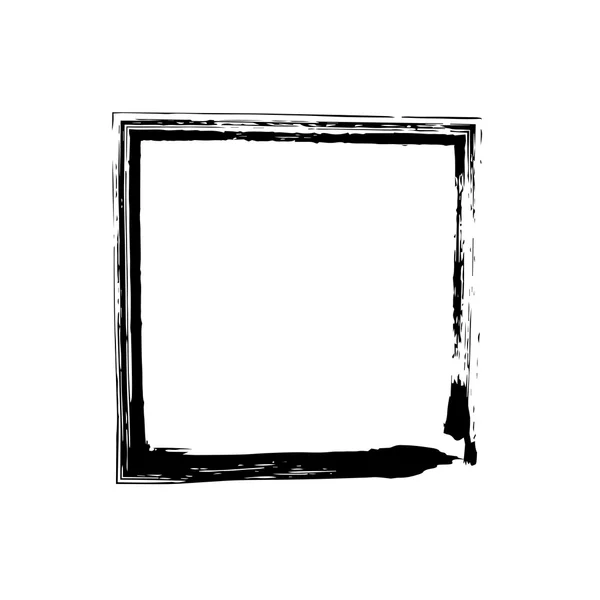 Square frame brush vector grunge paint watercolour ink — Stock vektor