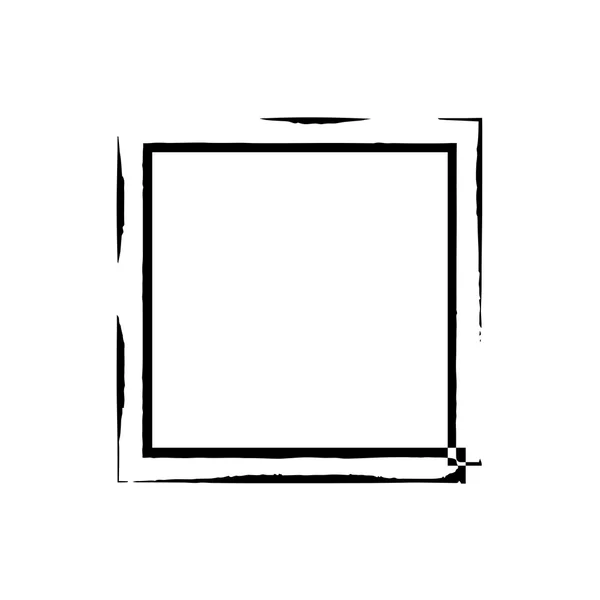 Square frame brush vector grunge paint watercolour ink — Stock vektor