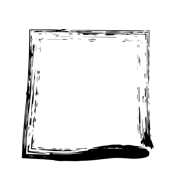 Čtvercový rámec štětec vektorové grunge malovat akvarel inkoustu — Stockový vektor