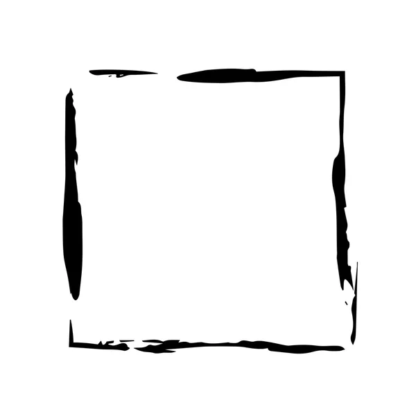 Cadre carré brosse vecteur grunge peinture encre aquarelle — Image vectorielle
