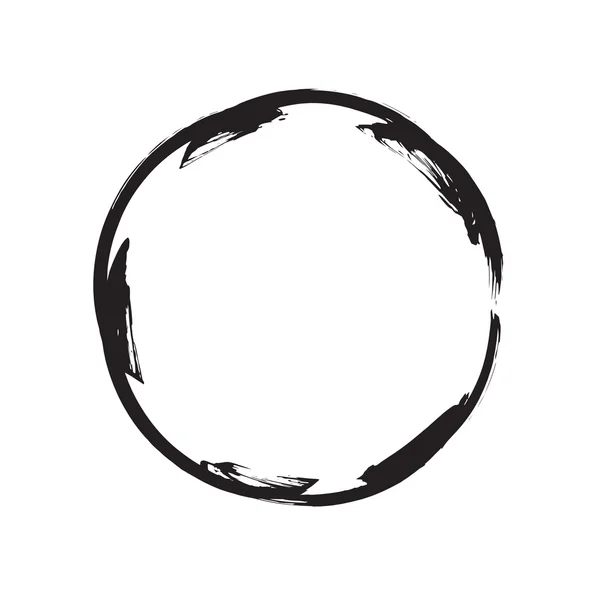 Circle shape vector black grunge background — Stock Vector