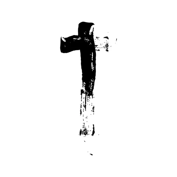 Croix chrétienne grunge vecteur religion symbole — Image vectorielle