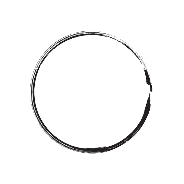 円図形ベクトル黒グランジ背景 — ストックベクタ