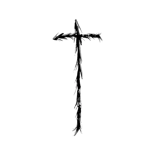 Символ векторной религии христианского креста — стоковый вектор