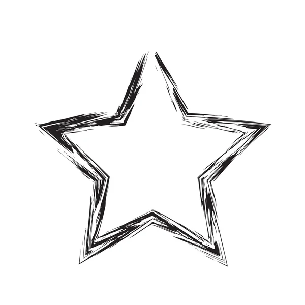 Simbol bintang patriot grunge bentuk vektor - Stok Vektor