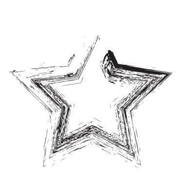 yıldız vatansever sembolü grunge vektör şekli