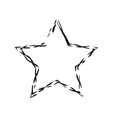 yıldız vatansever sembolü grunge vektör şekli