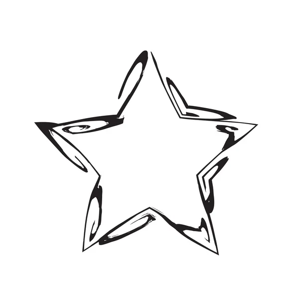 Estrella patriota símbolo grunge vector forma — Archivo Imágenes Vectoriales