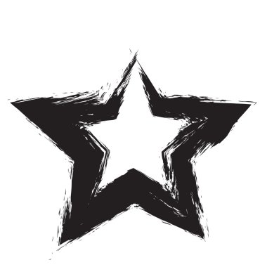 star patriot symbol grunge vector shape clipart