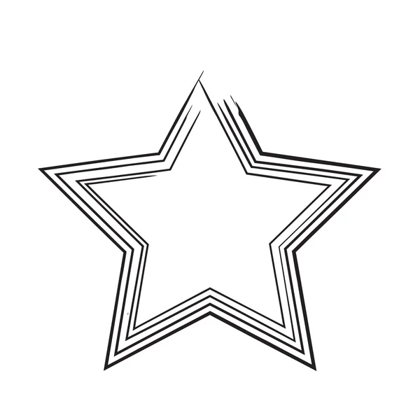 Estrela patriota símbolo grunge vetor forma — Vetor de Stock
